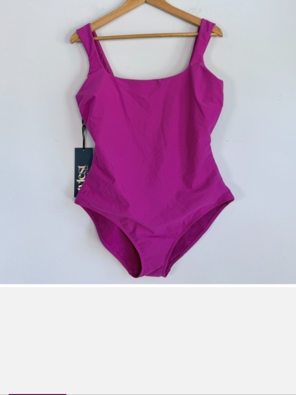 Stylest Dreamsculpt Square Neck One Piece Swimsuit XL Berry Beach Resort Travel